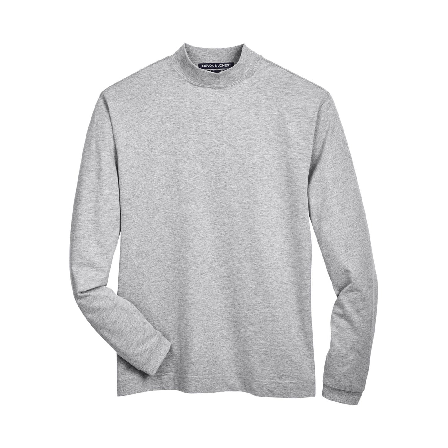 Black Sweatshirts - Soft Mock Turtleneck - Devon & Jones - Cotton Comfort