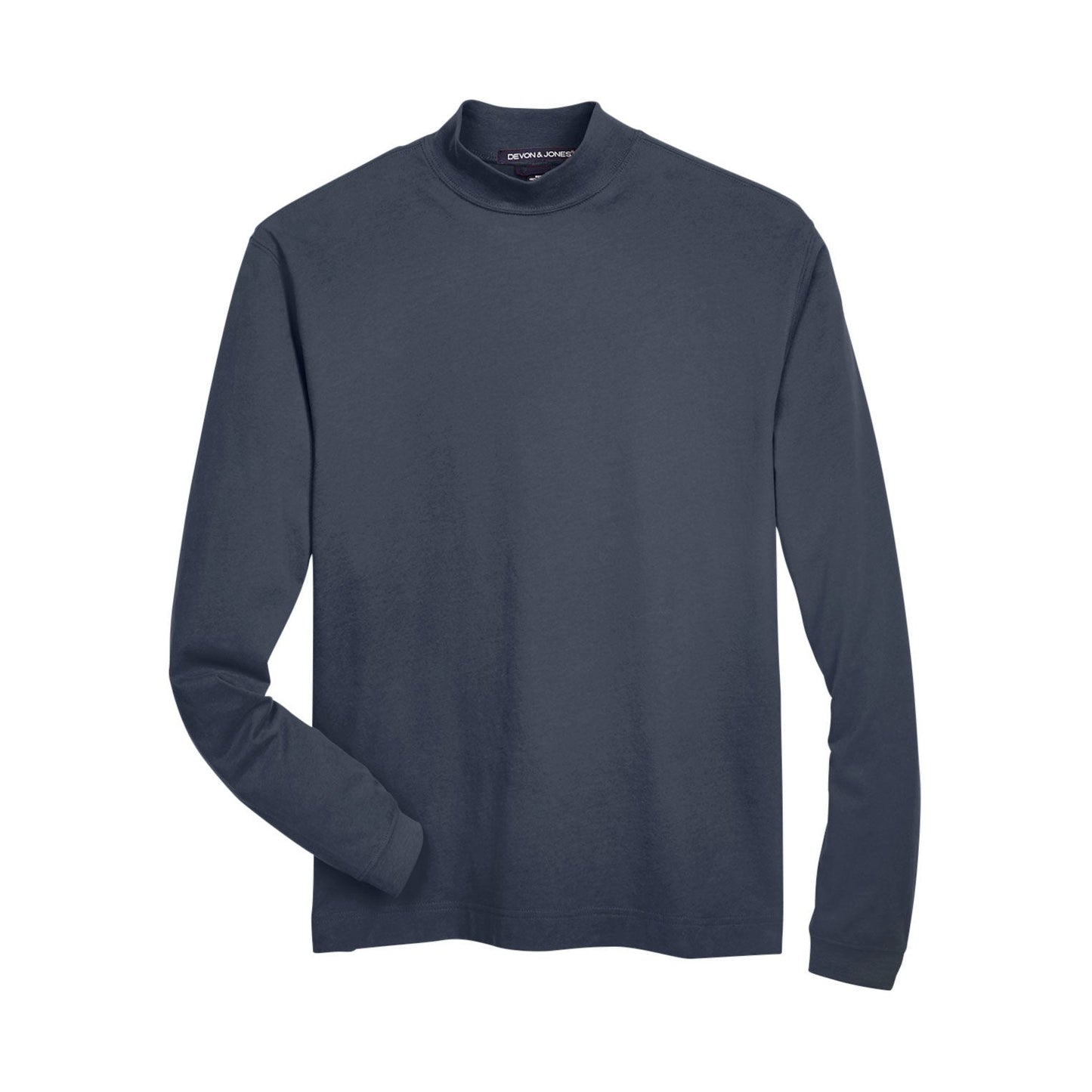 Black Sweatshirts - Soft Mock Turtleneck - Devon & Jones - Cotton Comfort