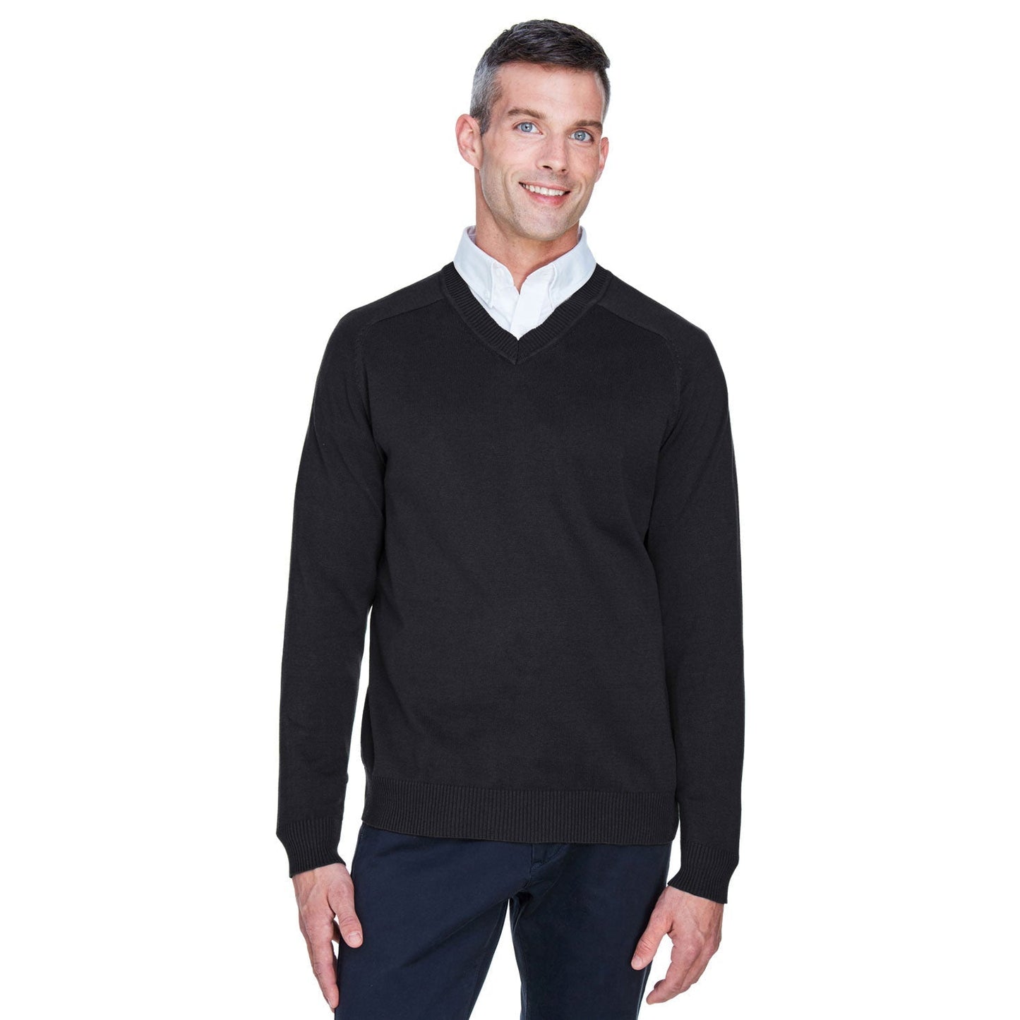 Black Sweaters - Lightweight Sweater - Devon & Jones - Cotton
