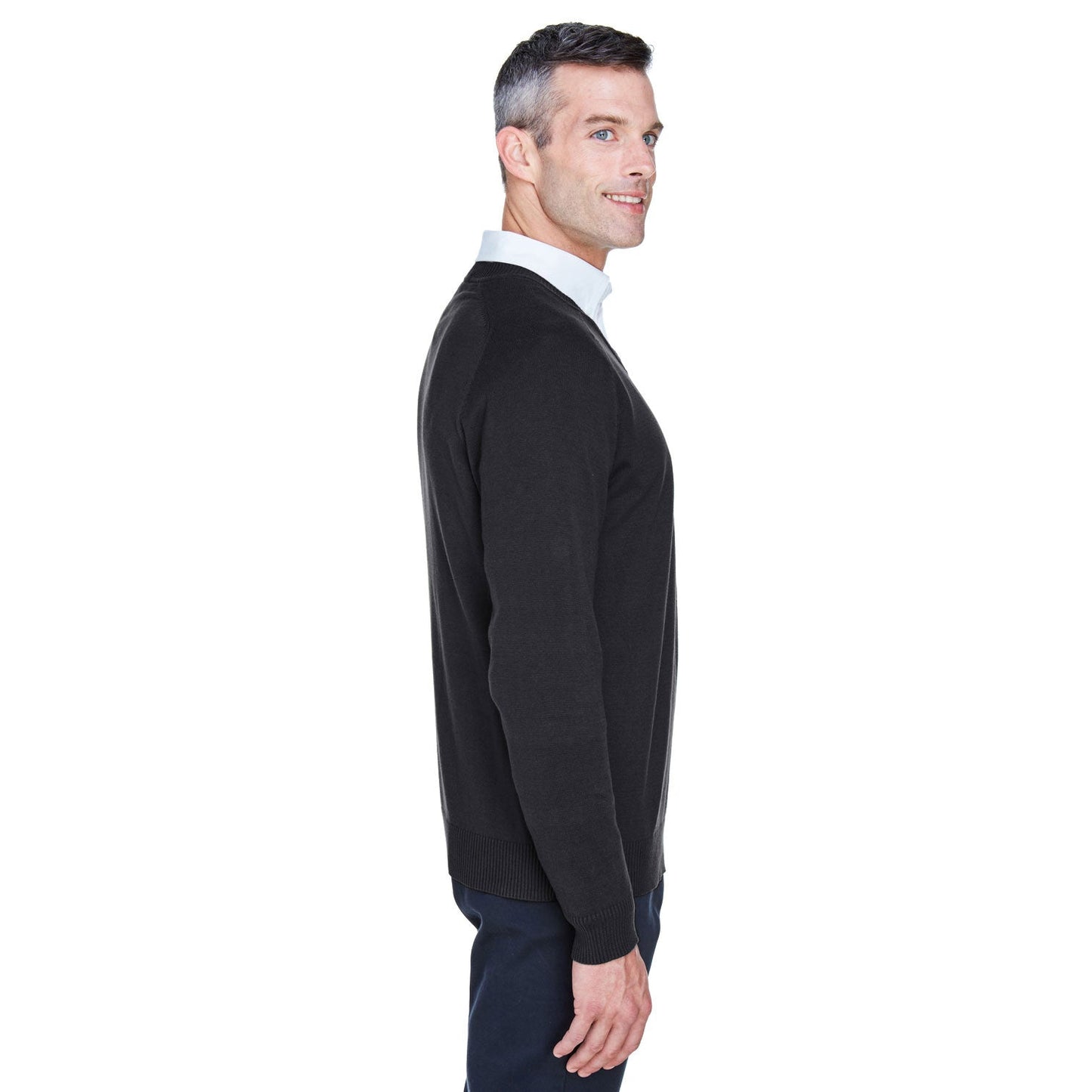 Black Sweaters - Lightweight Sweater - Devon & Jones - Cotton