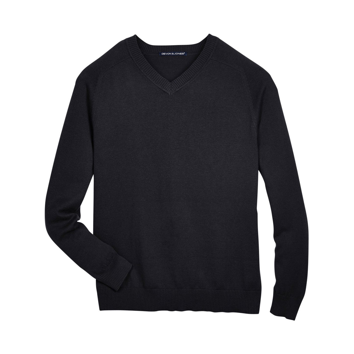 Black Sweaters - Lightweight Sweater - Devon & Jones - Cotton