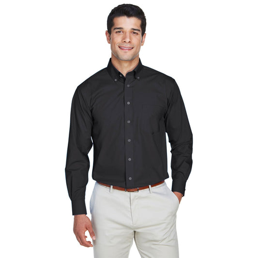 Black Button Up Shirt - Devon & Jones - Stain Release