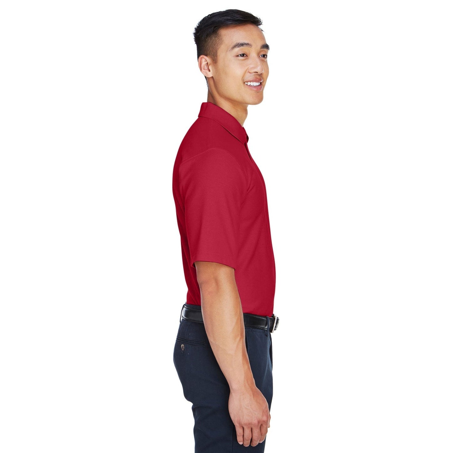 Black Polo Shirt - Devon & Jones - Performance Cotton