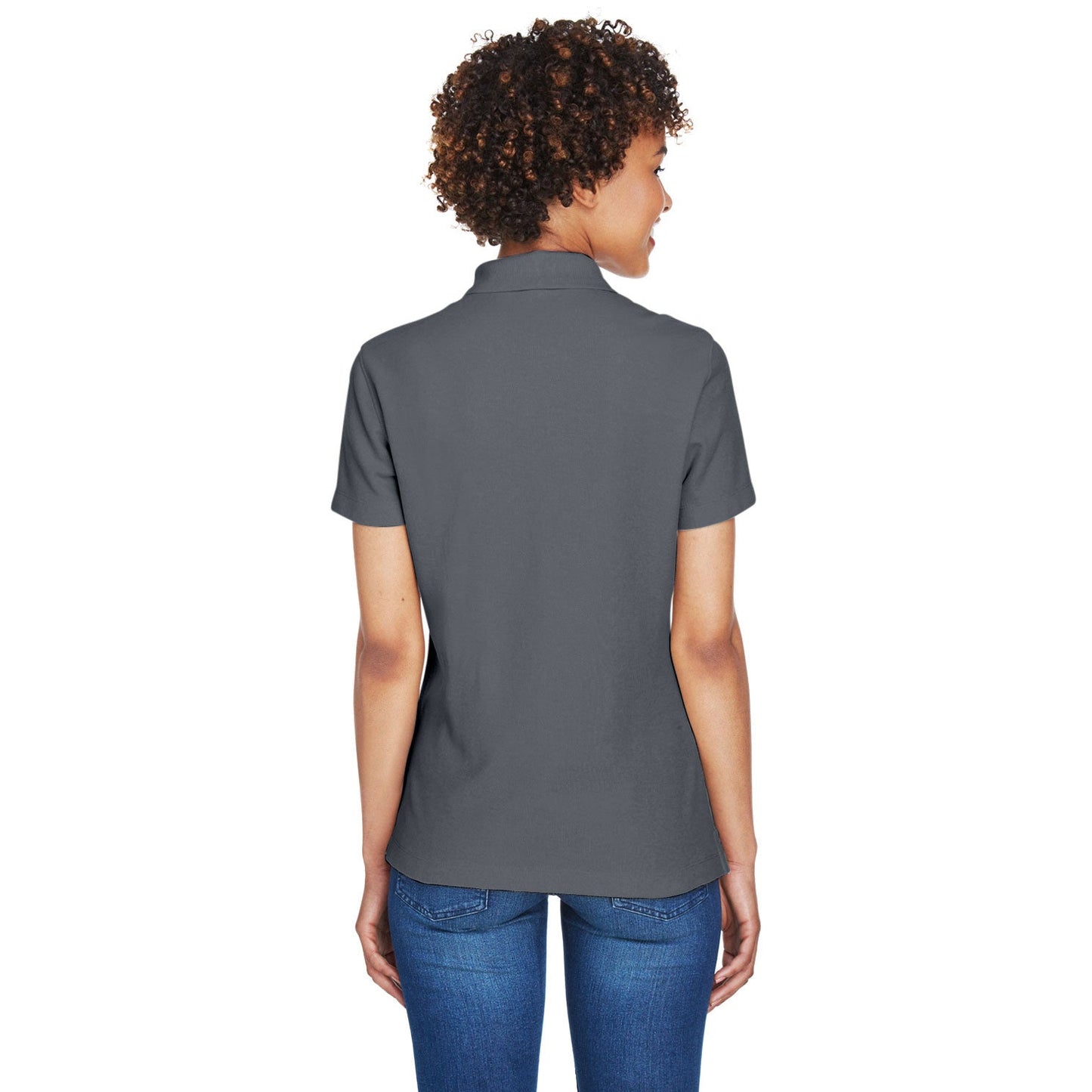 Black Polo Shirts - Devon & Jones - Moisture-Wicking