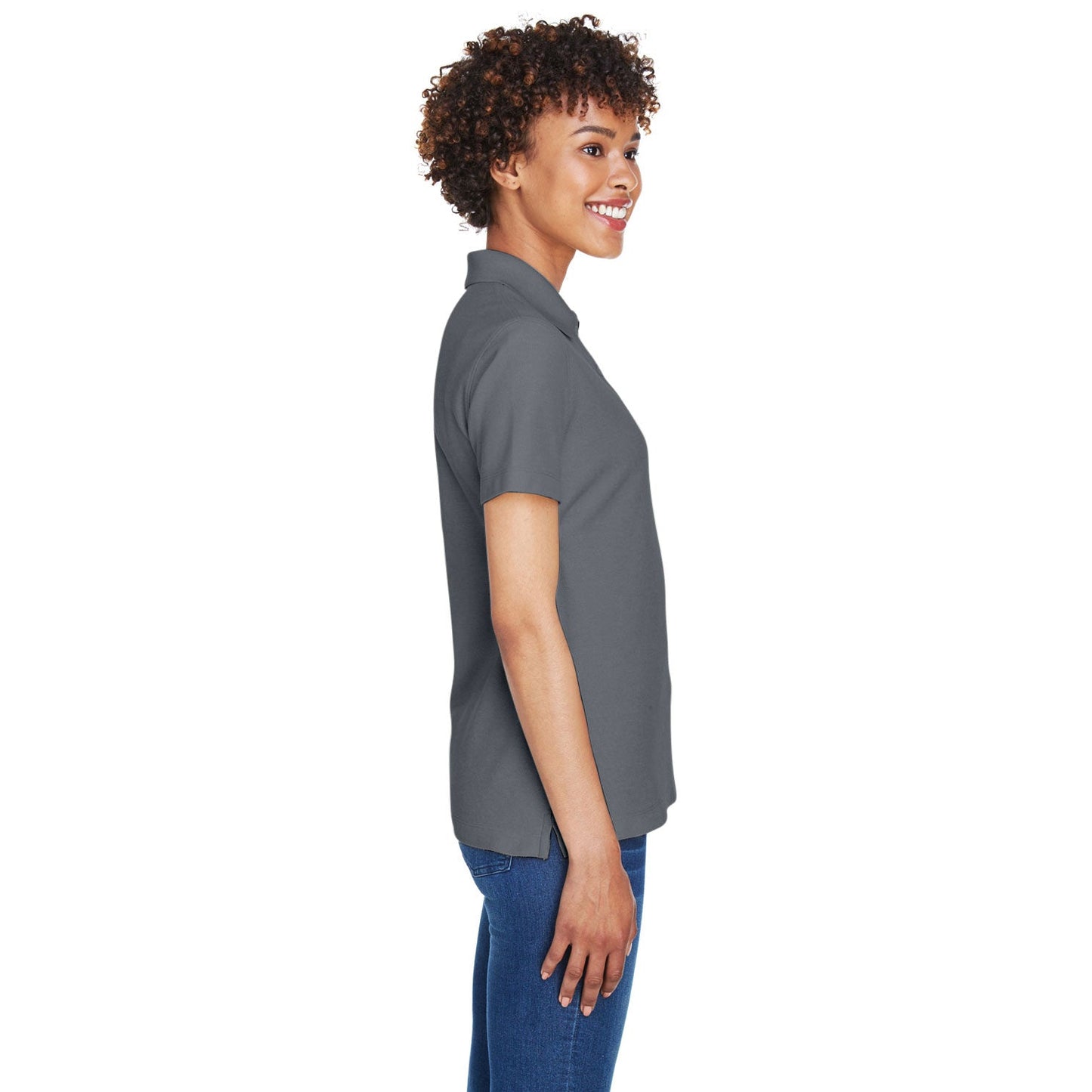 Black Polo Shirts - Devon & Jones - Moisture-Wicking