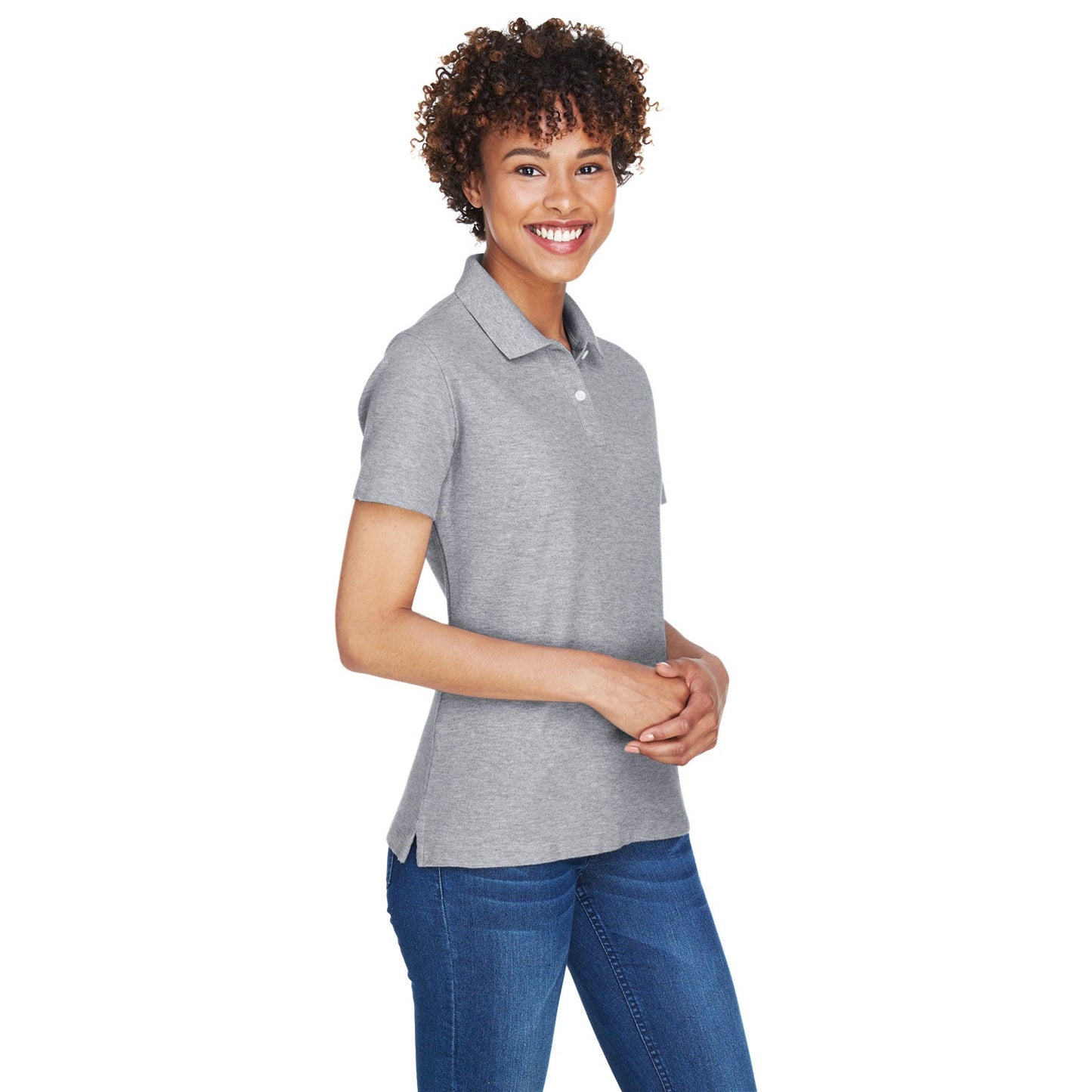 Black Polo Shirts - Devon & Jones - Moisture-Wicking