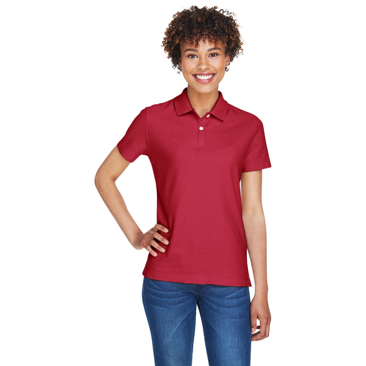Black Polo Shirts - Devon & Jones - Moisture-Wicking
