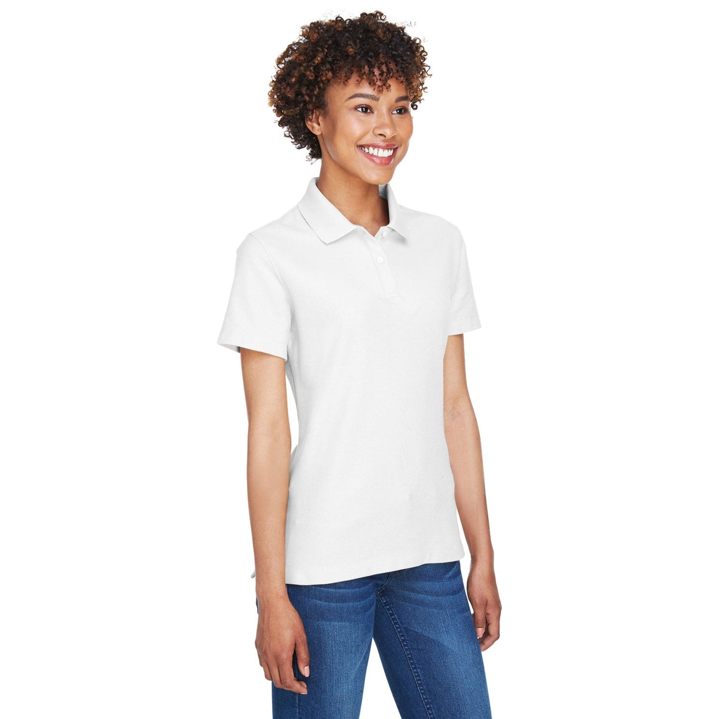 Black Polo Shirts - Devon & Jones - Moisture-Wicking