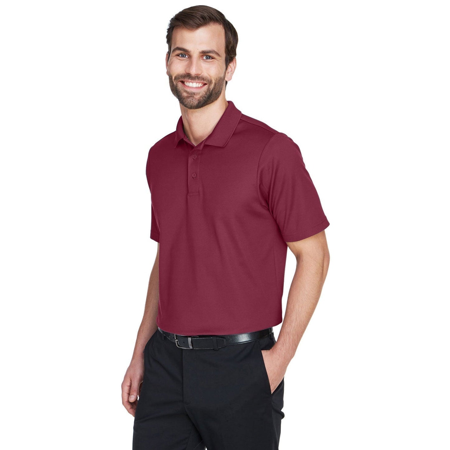 Black Polo Shirts - Devon & Jones - Performance Fabric