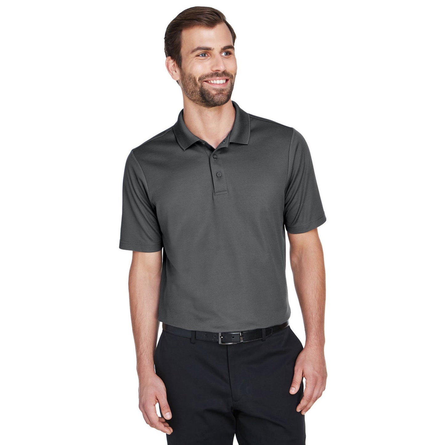 Black Polo Shirts - Devon & Jones - Performance Fabric