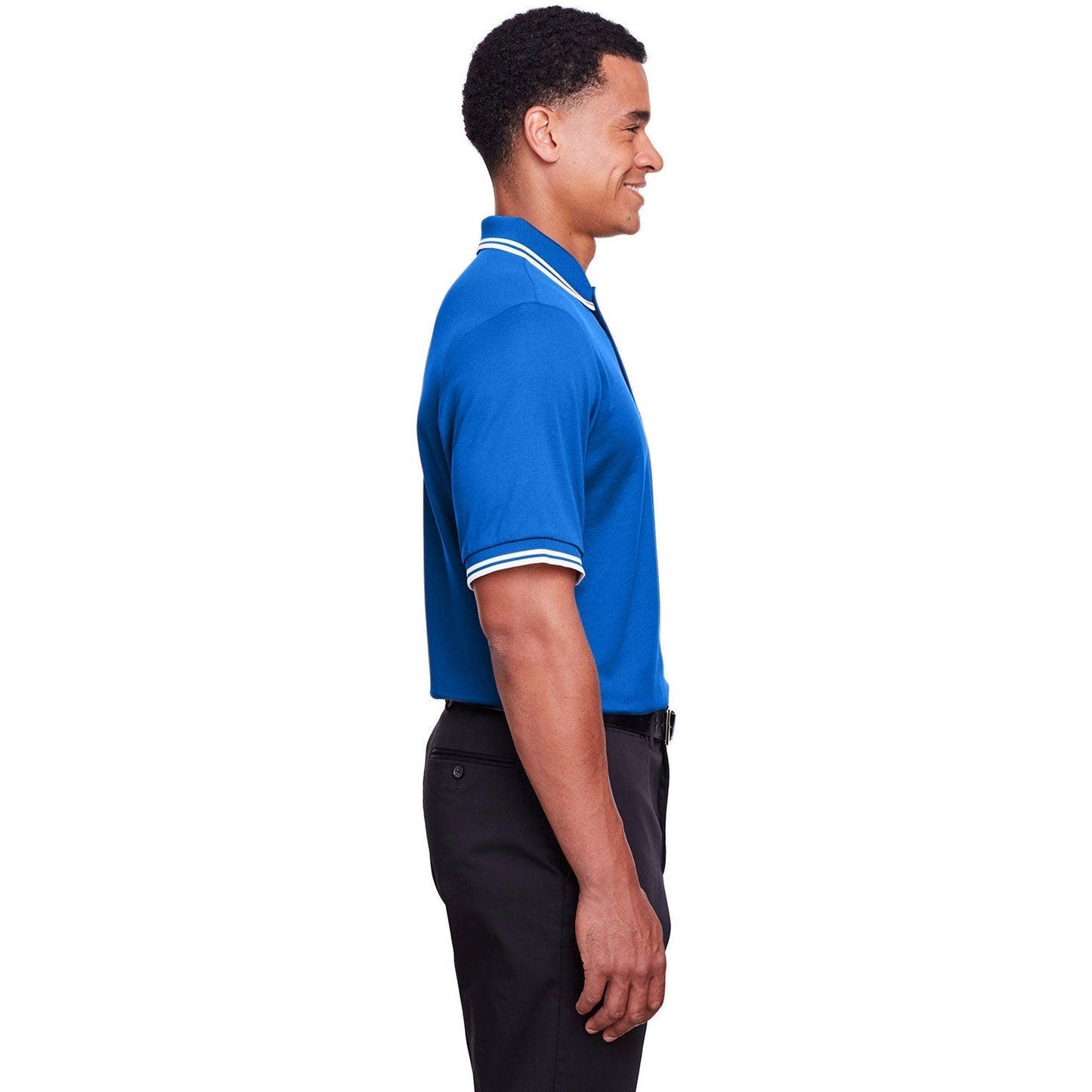 Black/White Polo Shirt - Devon & Jones - Performance Fit