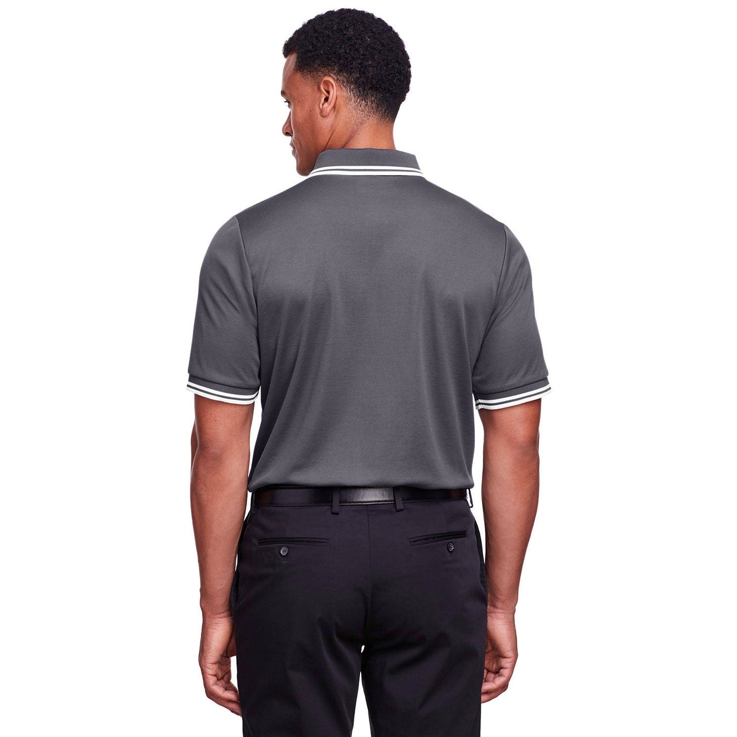 Black/White Polo Shirt - Devon & Jones - Performance Fit