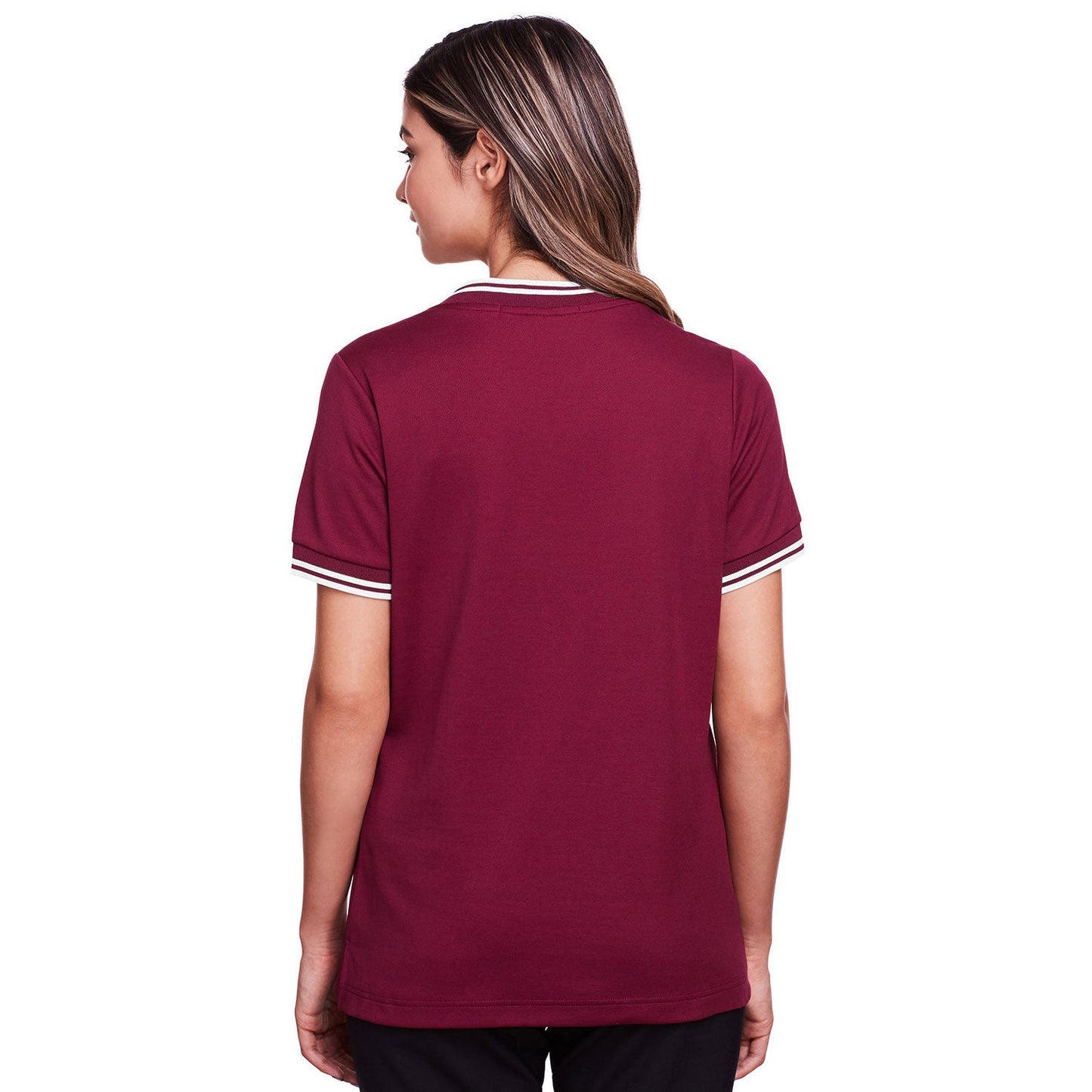 Black/White T-Shirts - Devon & Jones - Stylish V-Neck Top