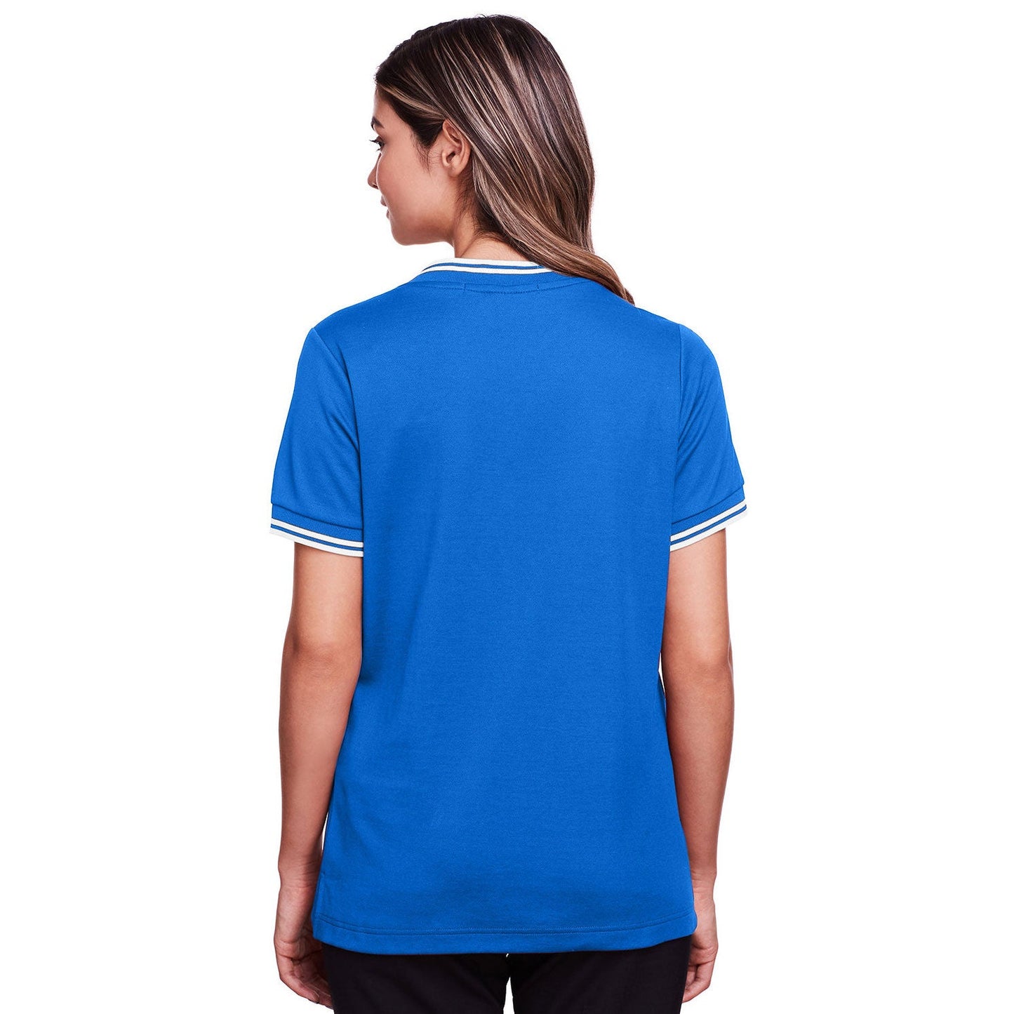 Black/White T-Shirts - Devon & Jones - Stylish V-Neck Top