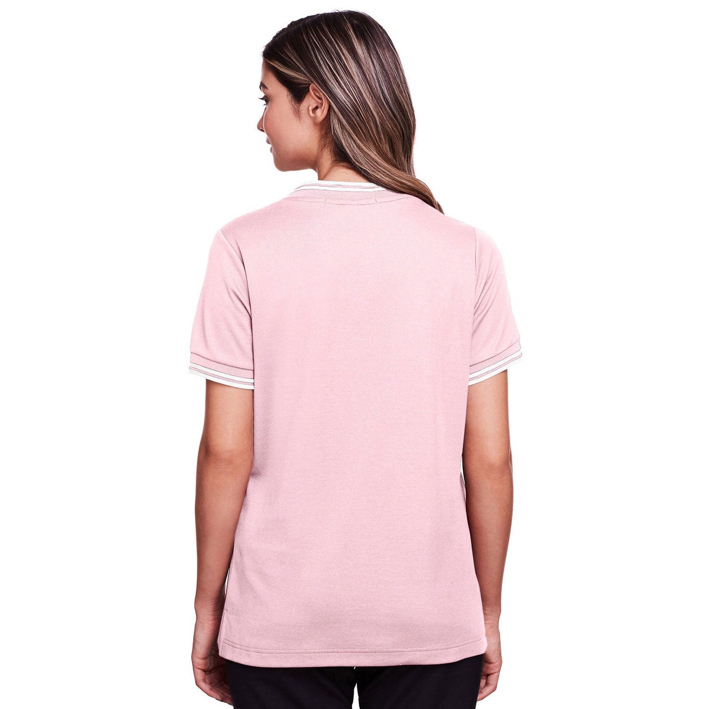 Black/White T-Shirts - Devon & Jones - Stylish V-Neck Top