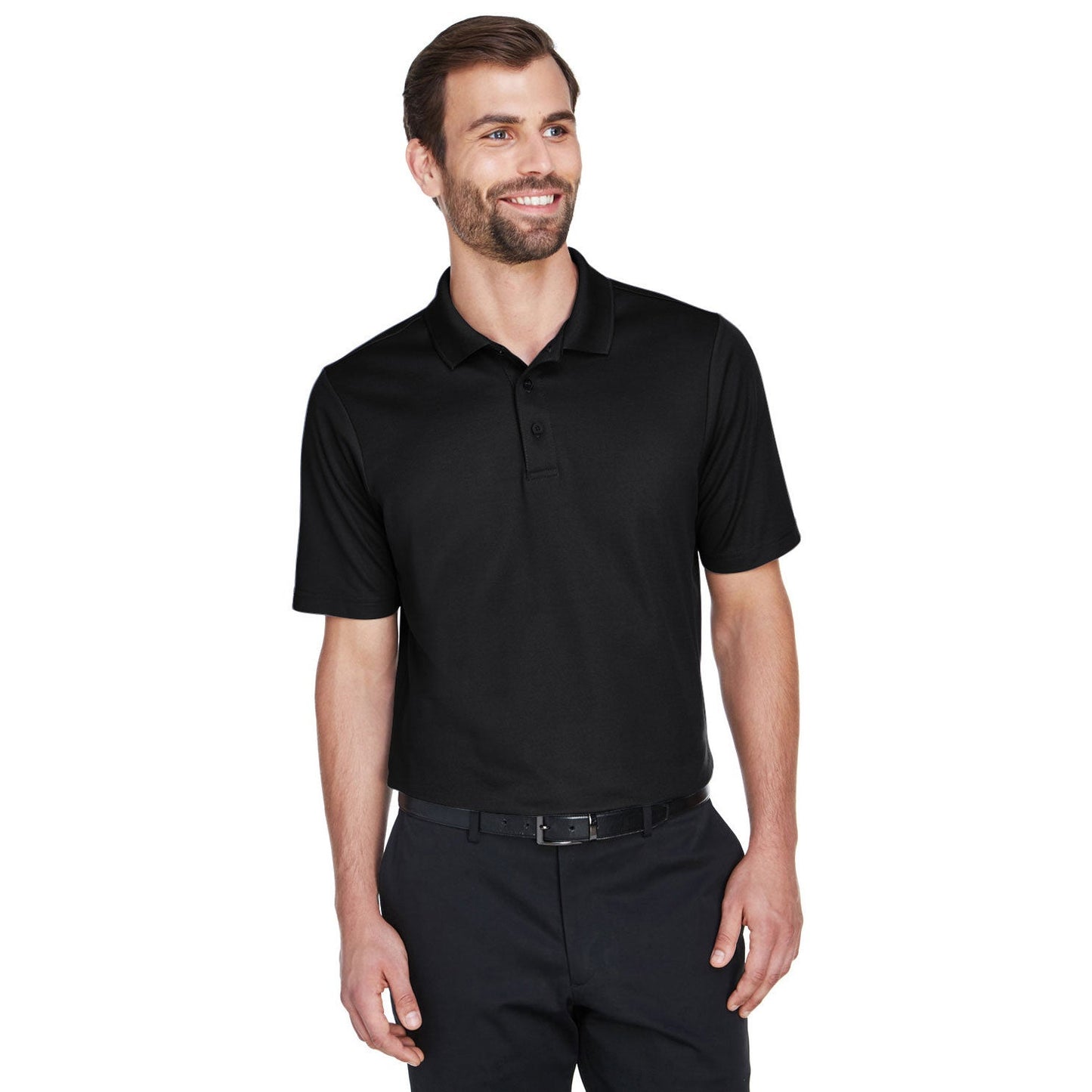 Black Polo Shirt - Devon & Jones - Performance Fabric