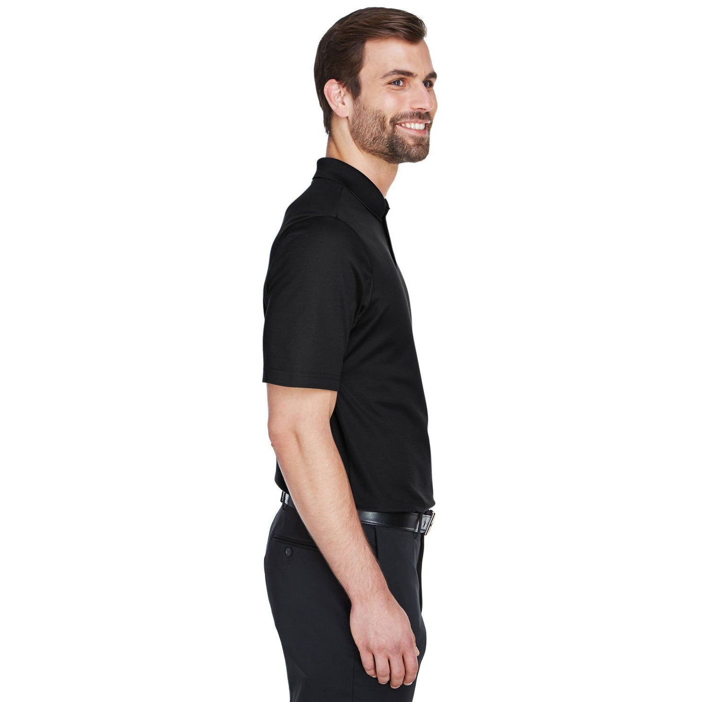 Black Polo Shirt - Devon & Jones - Performance Fabric