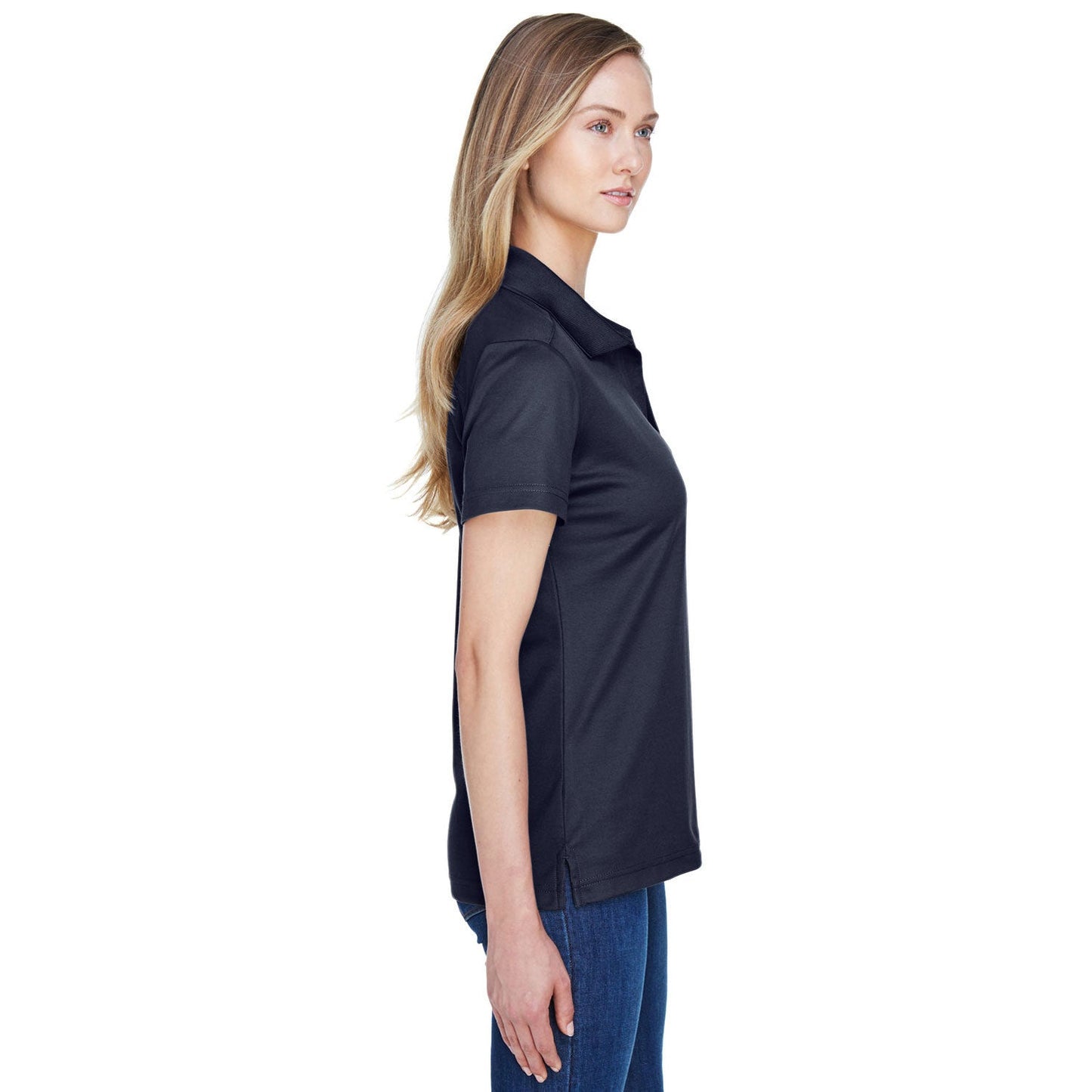 Black Polo Shirt - Devon & Jones - Performance Fabric