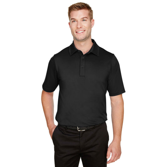 Black Polo Shirt - Devon & Jones - Performance Flex