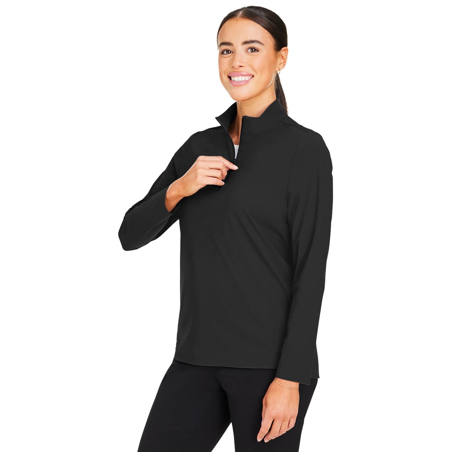 Black Jackets - Devon & Jones - Stylish Quarter-Zip - Performance
