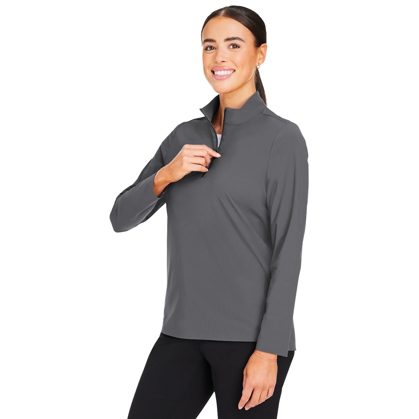 Black Jackets - Devon & Jones - Stylish Quarter-Zip - Performance