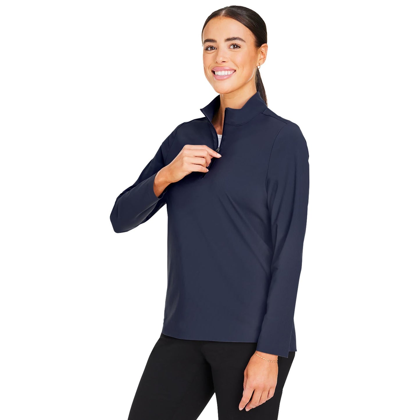 Black Jackets - Devon & Jones - Stylish Quarter-Zip - Performance