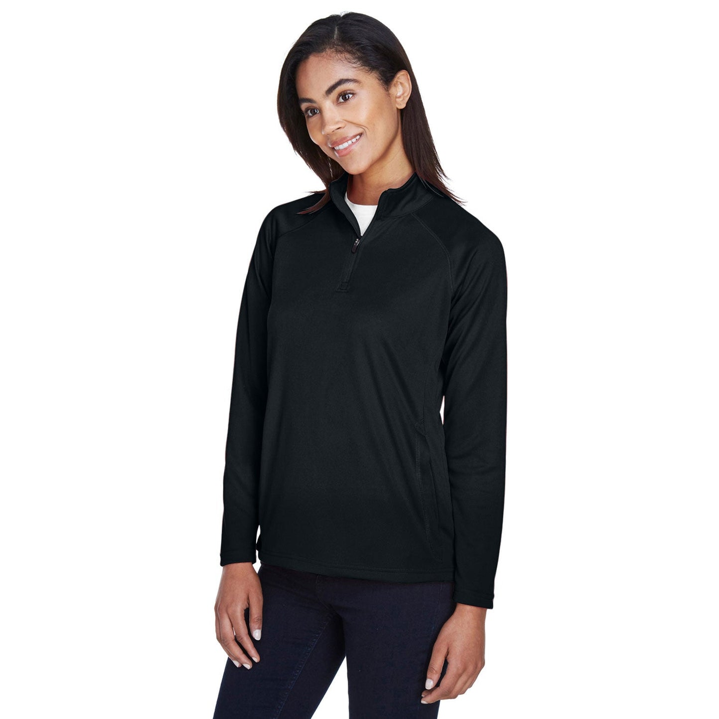 Black Sweatshirts - Devon & Jones - Stretch Tech-Shell