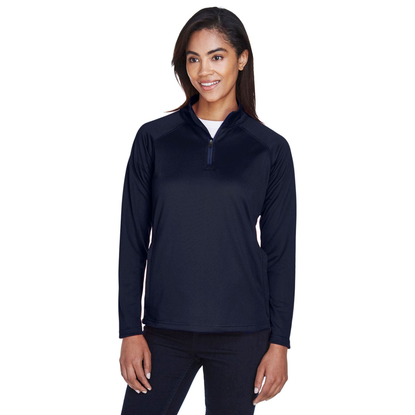 Black Sweatshirts - Devon & Jones - Stretch Tech-Shell