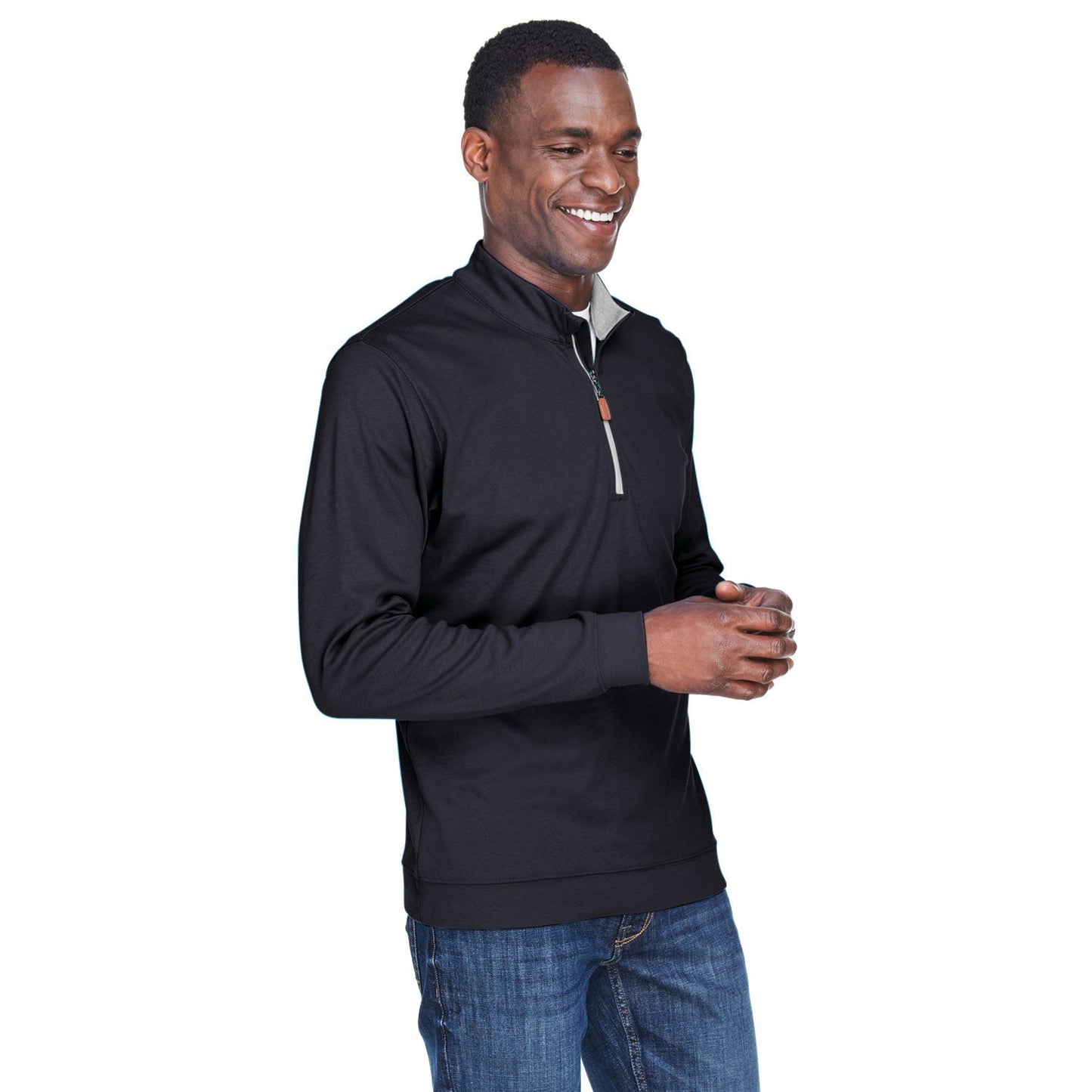 Black Sweatshirt - Devon & Jones - Moisture Wicking