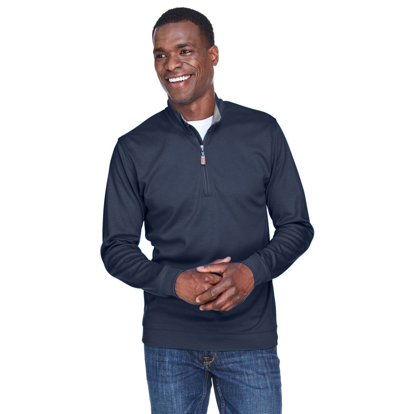 Black Sweatshirt - Devon & Jones - Moisture Wicking