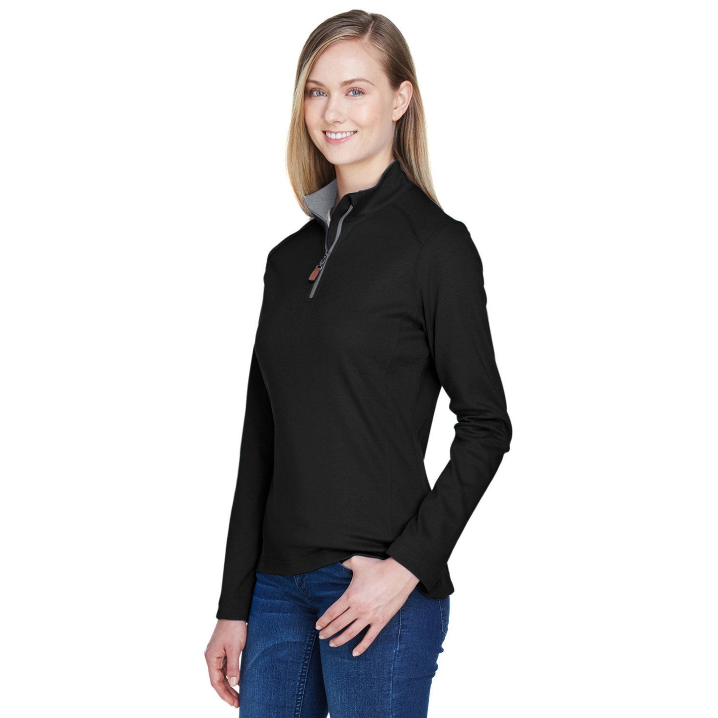 Black Heather Sweatshirt - Devon & Jones - Performance Fit