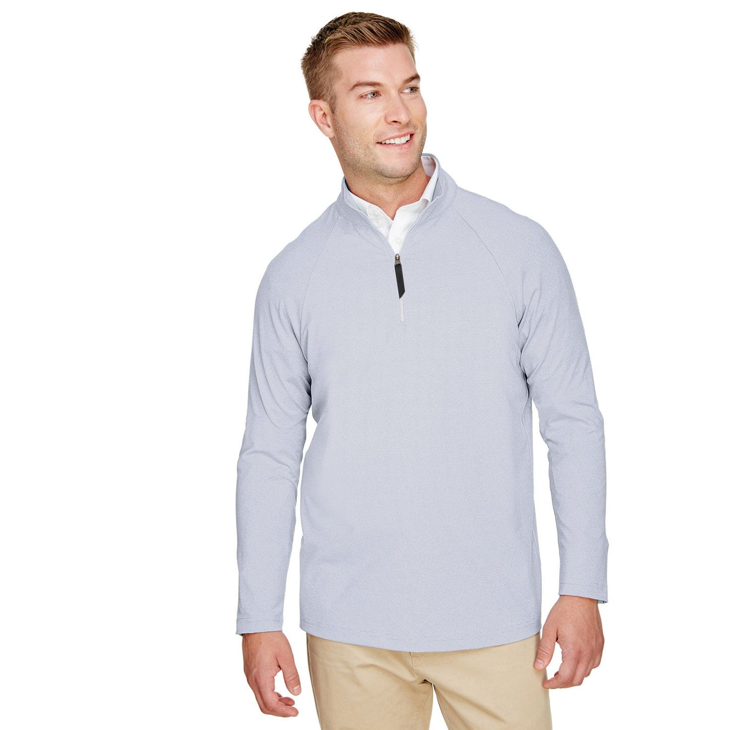 Black Sweatshirts - Devon & Jones - Micro-Stripe Zip