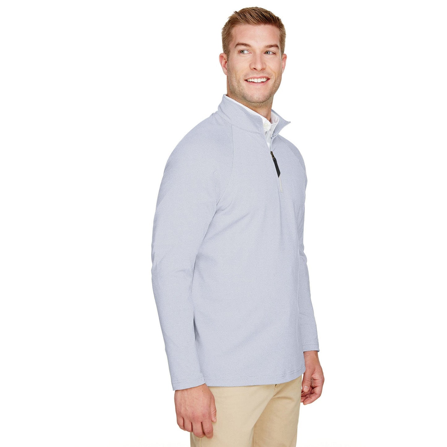 Black Sweatshirts - Devon & Jones - Micro-Stripe Zip