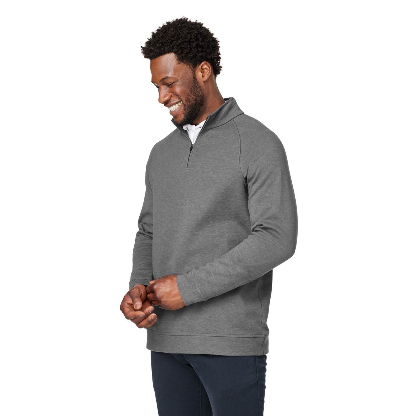 Black Melange Sweatshirt - Devon & Jones - Stylish Comfort
