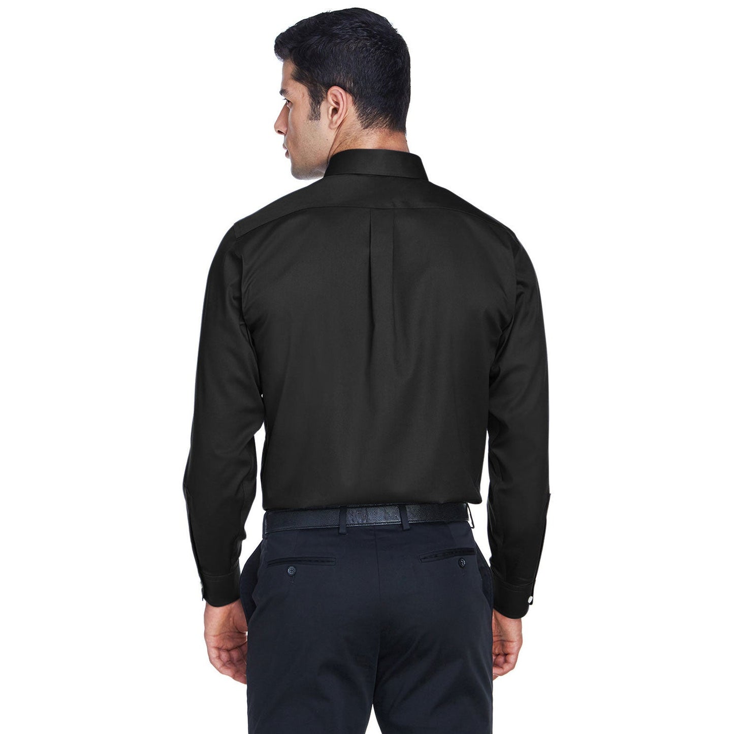 Black Button Up Shirt - Devon & Jones - Solid Stretch Twill