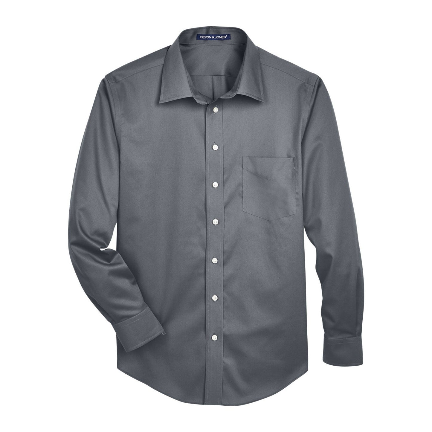 Black Button Up Shirt - Devon & Jones - Solid Stretch Twill