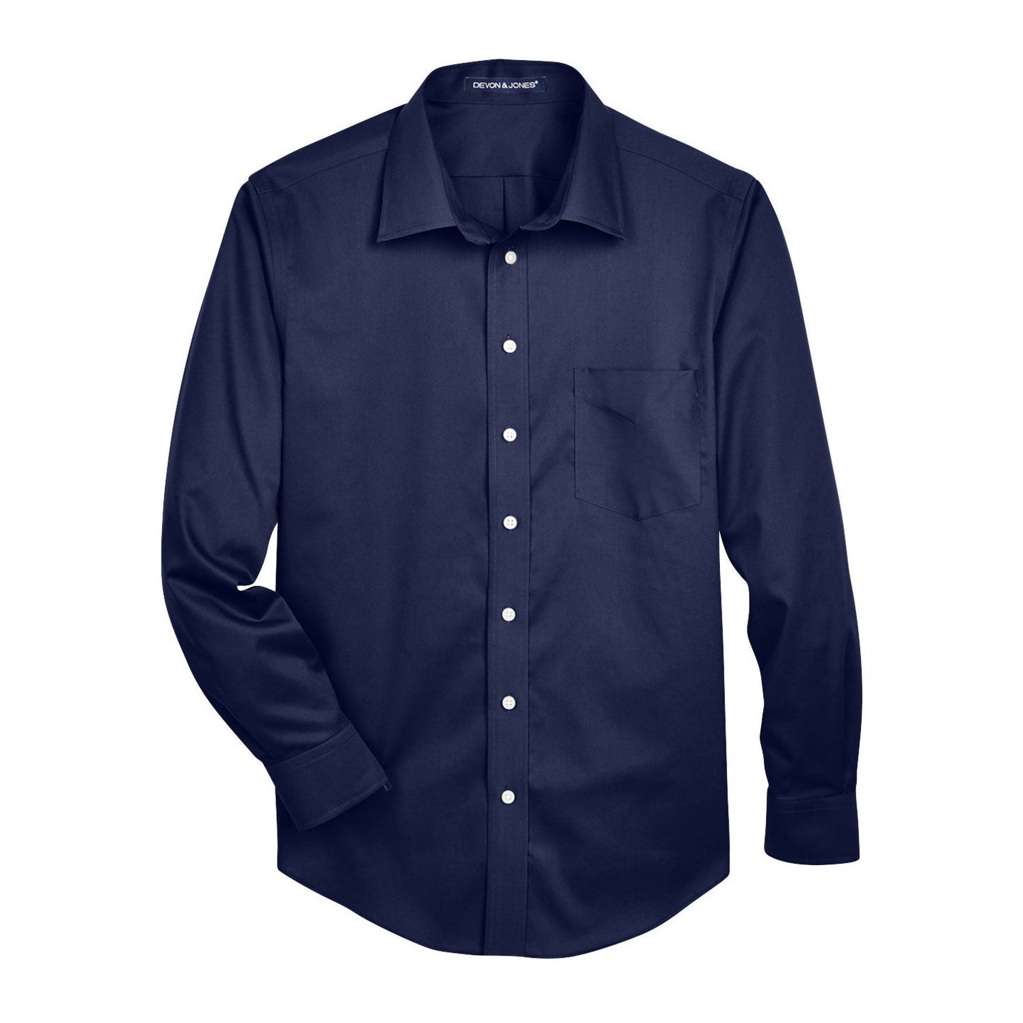 Black Button Up Shirt - Devon & Jones - Solid Stretch Twill