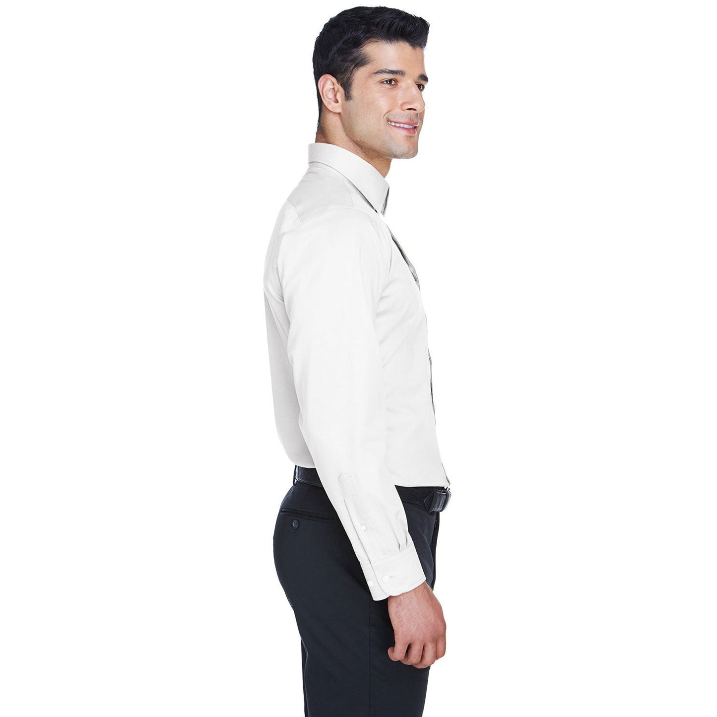 Black Button Up Shirt - Devon & Jones - Solid Stretch Twill