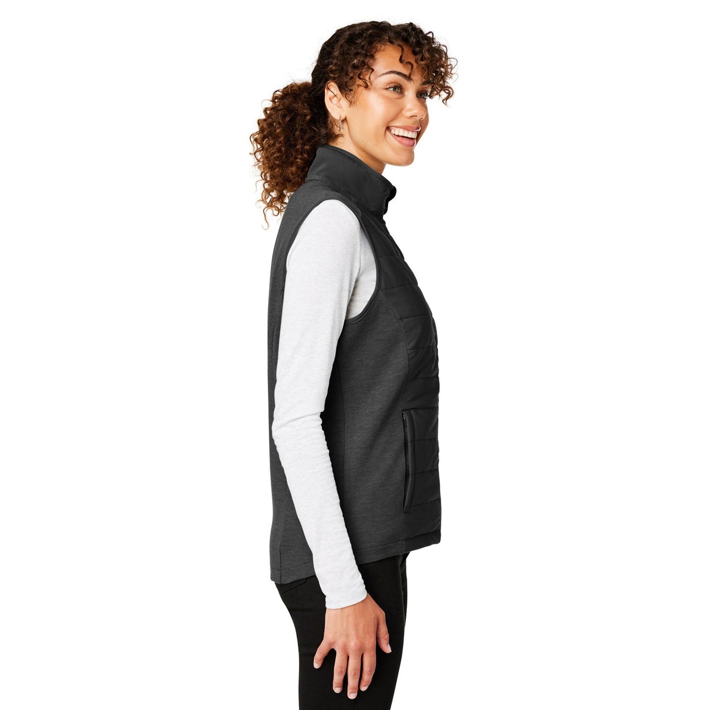 Black Melange Vest - Devon & Jones - Stylish Layering