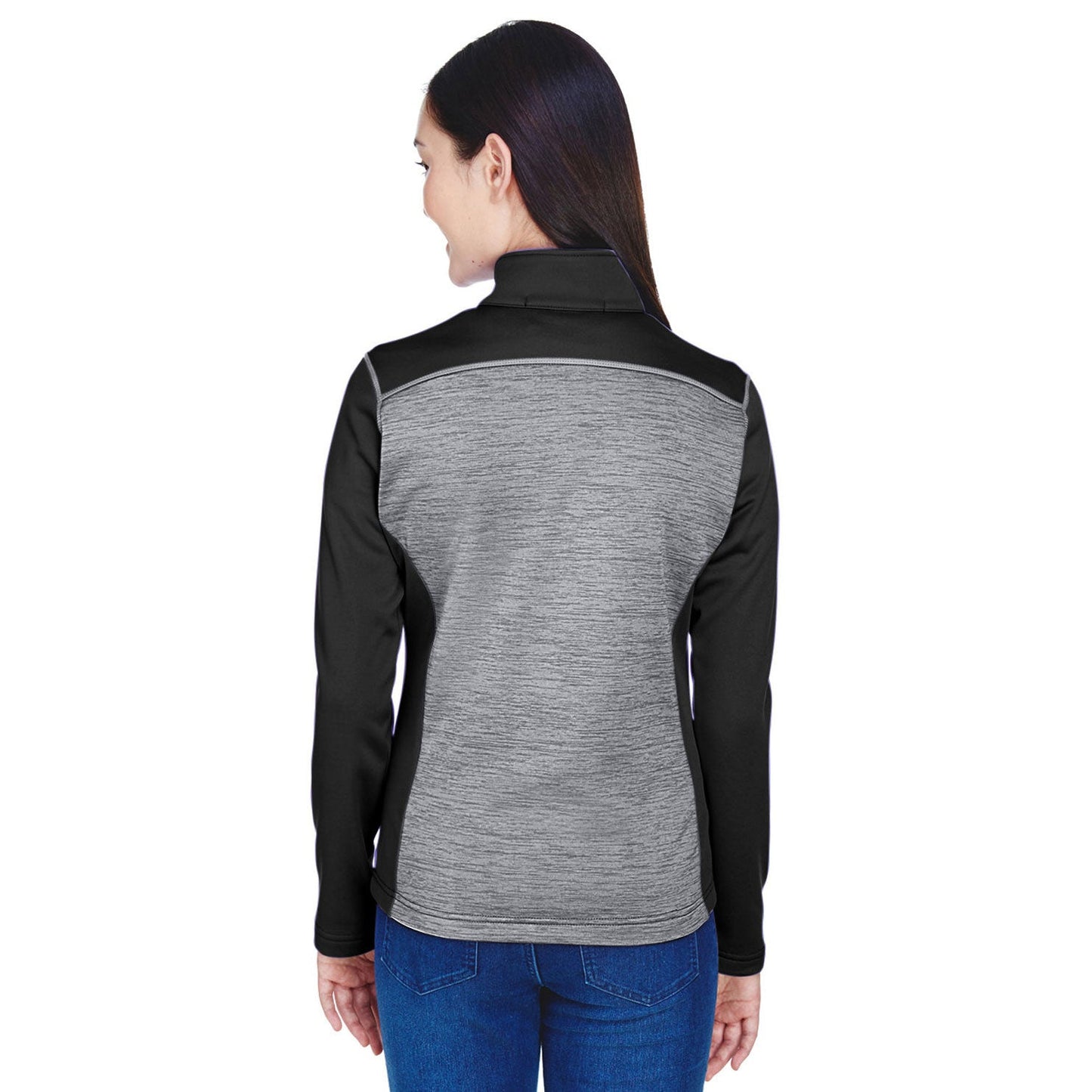 Black Heather Sweatshirt - Devon & Jones - Colorblock Fleece