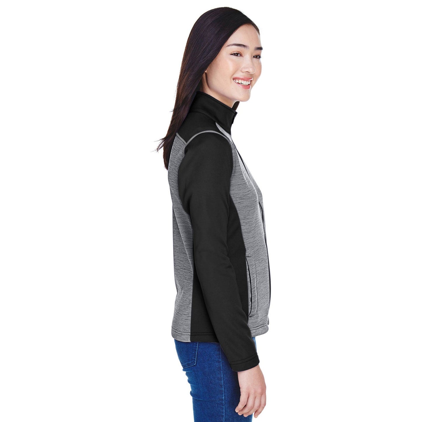 Black Heather Sweatshirt - Devon & Jones - Colorblock Fleece