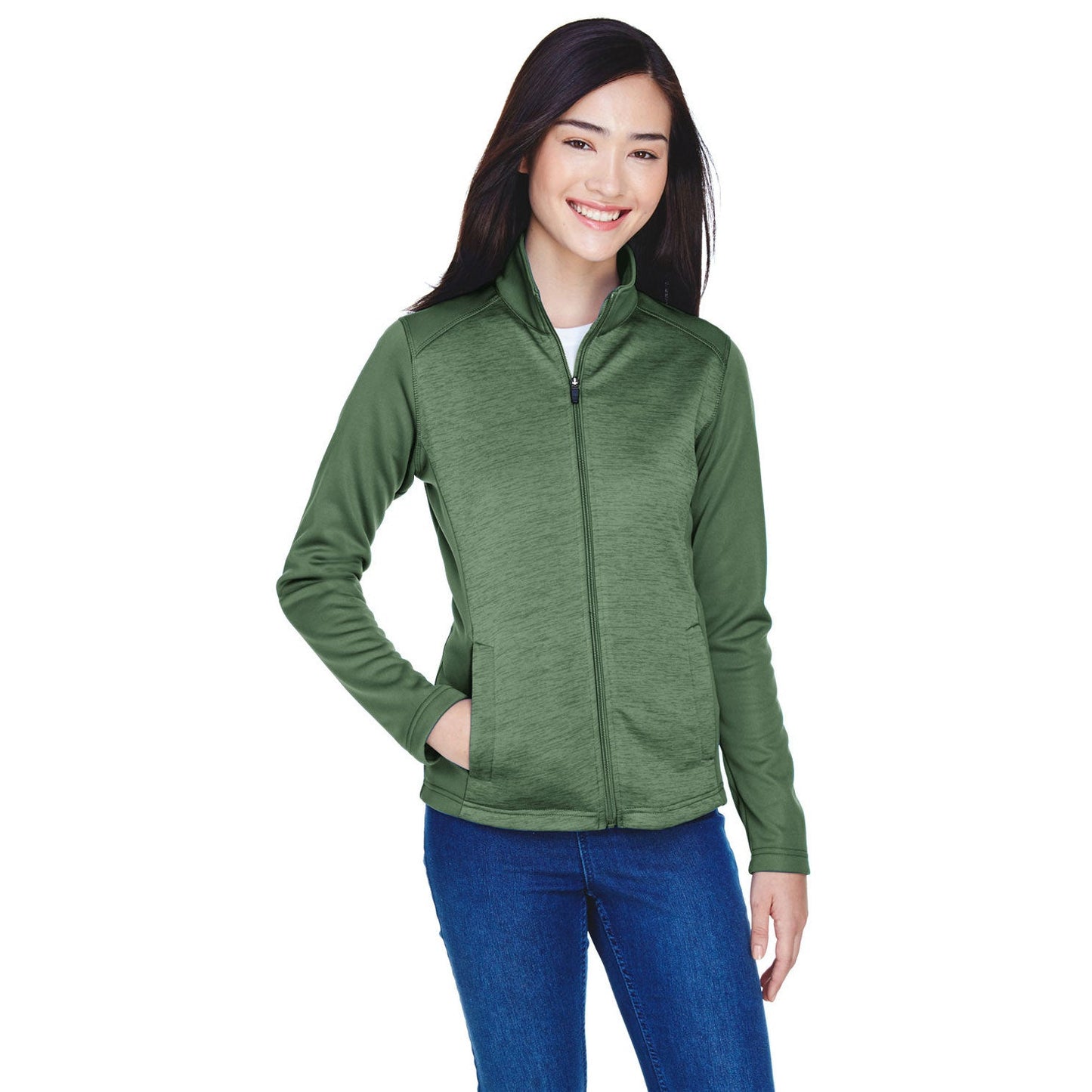 Black Heather Sweatshirt - Devon & Jones - Colorblock Fleece