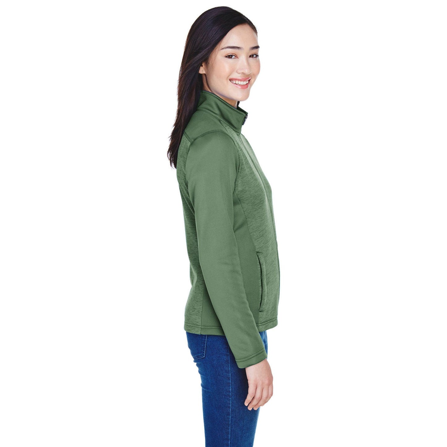 Black Heather Sweatshirt - Devon & Jones - Colorblock Fleece