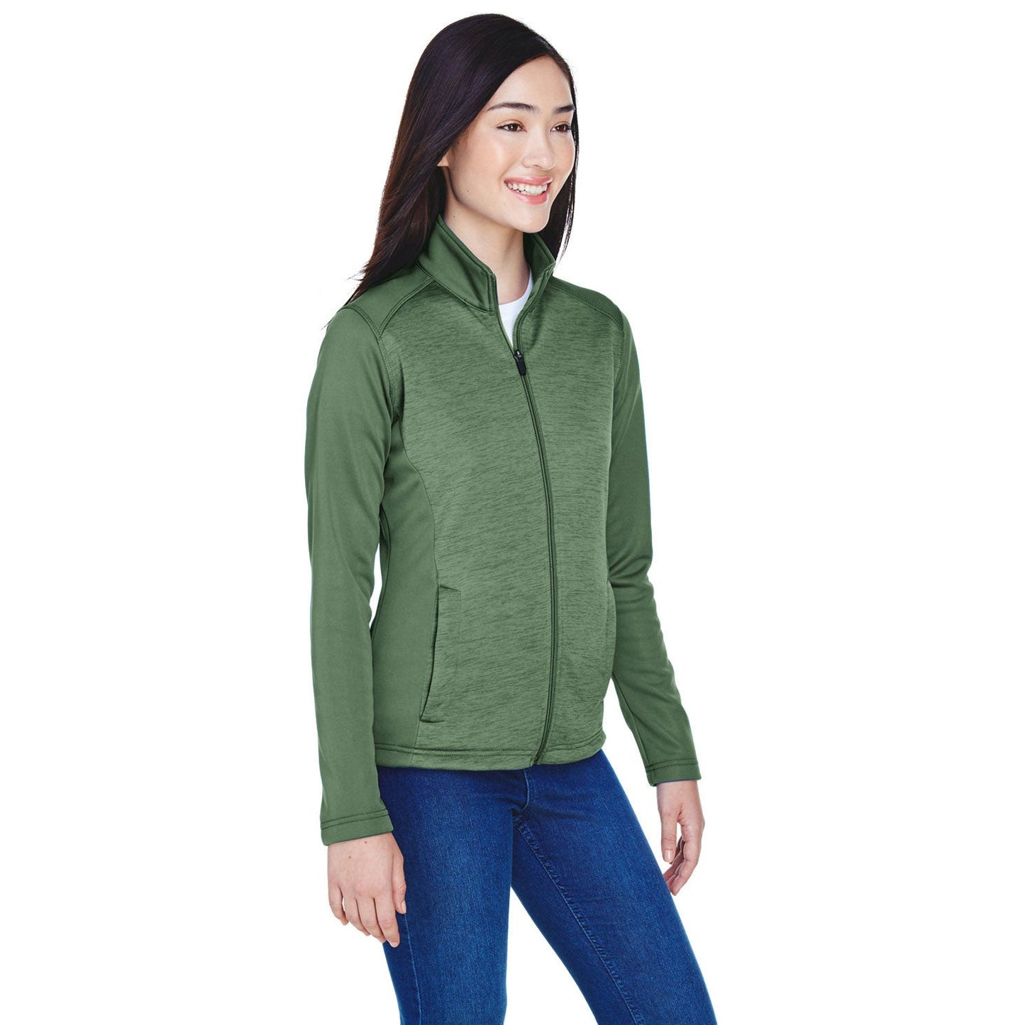 Black Heather Sweatshirt - Devon & Jones - Colorblock Fleece