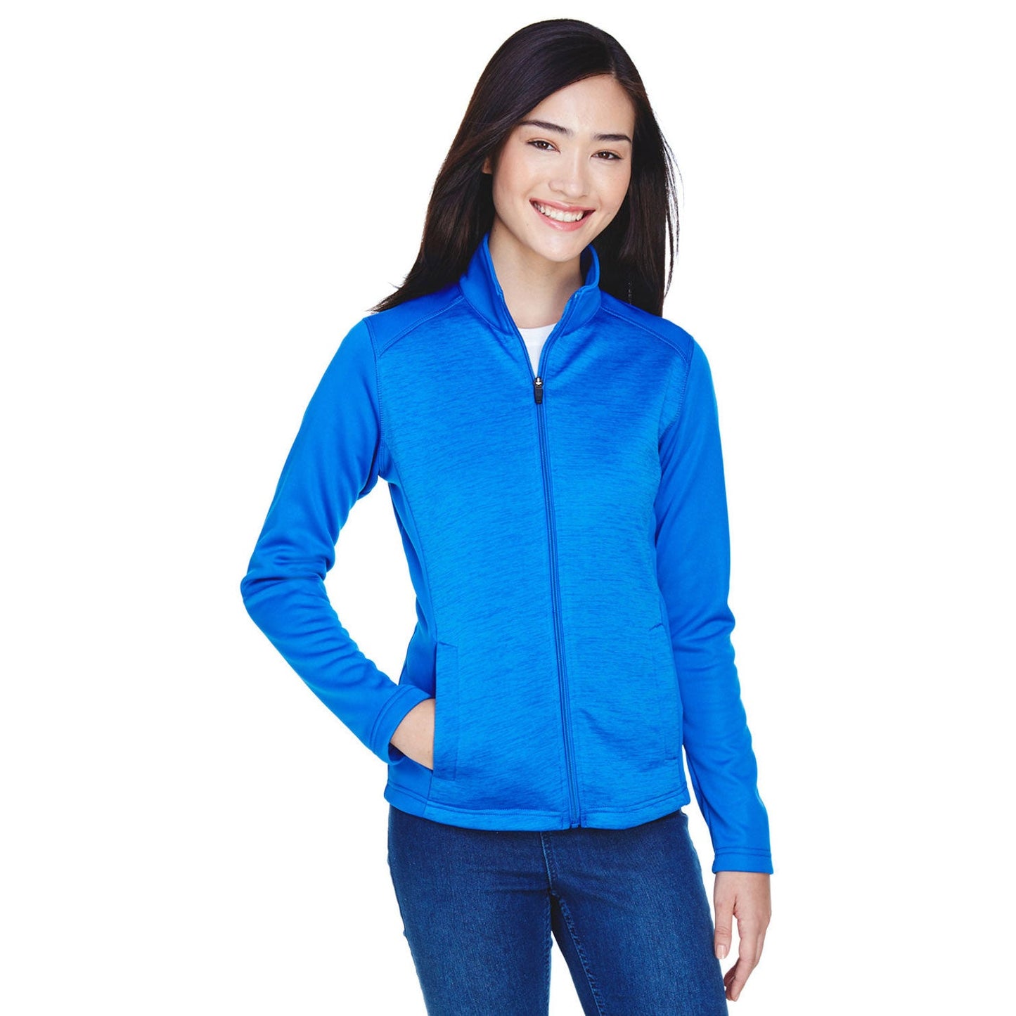 Black Heather Sweatshirt - Devon & Jones - Colorblock Fleece