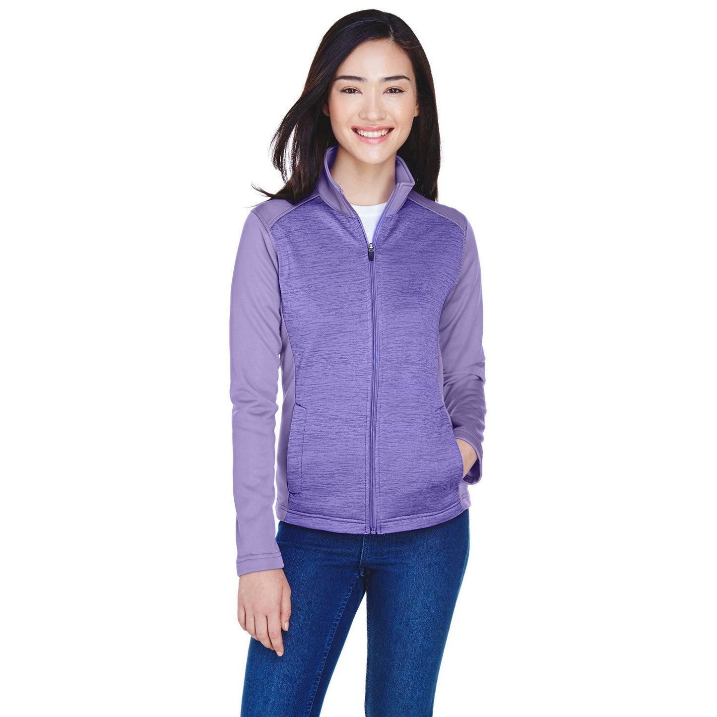 Black Heather Sweatshirt - Devon & Jones - Colorblock Fleece