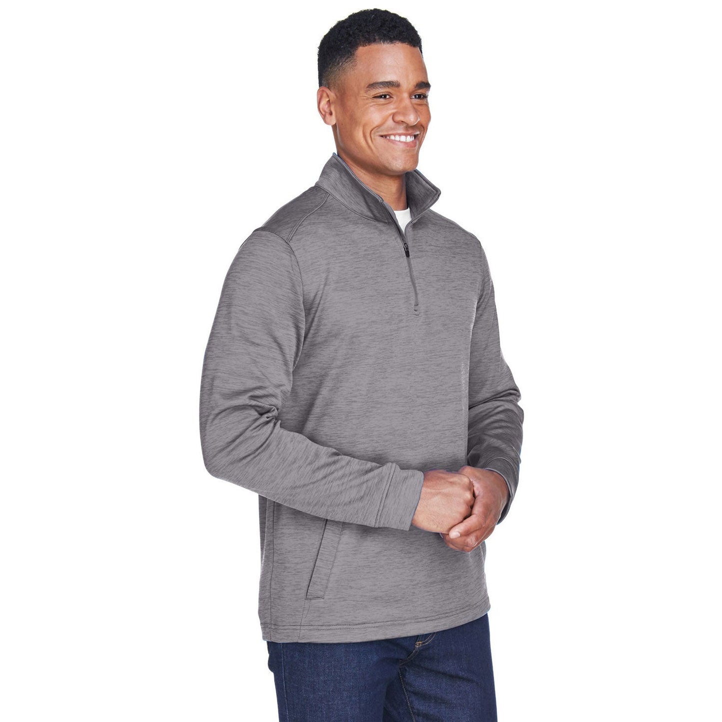 Black Heather Sweatshirt - Devon & Jones - Warm Fleece