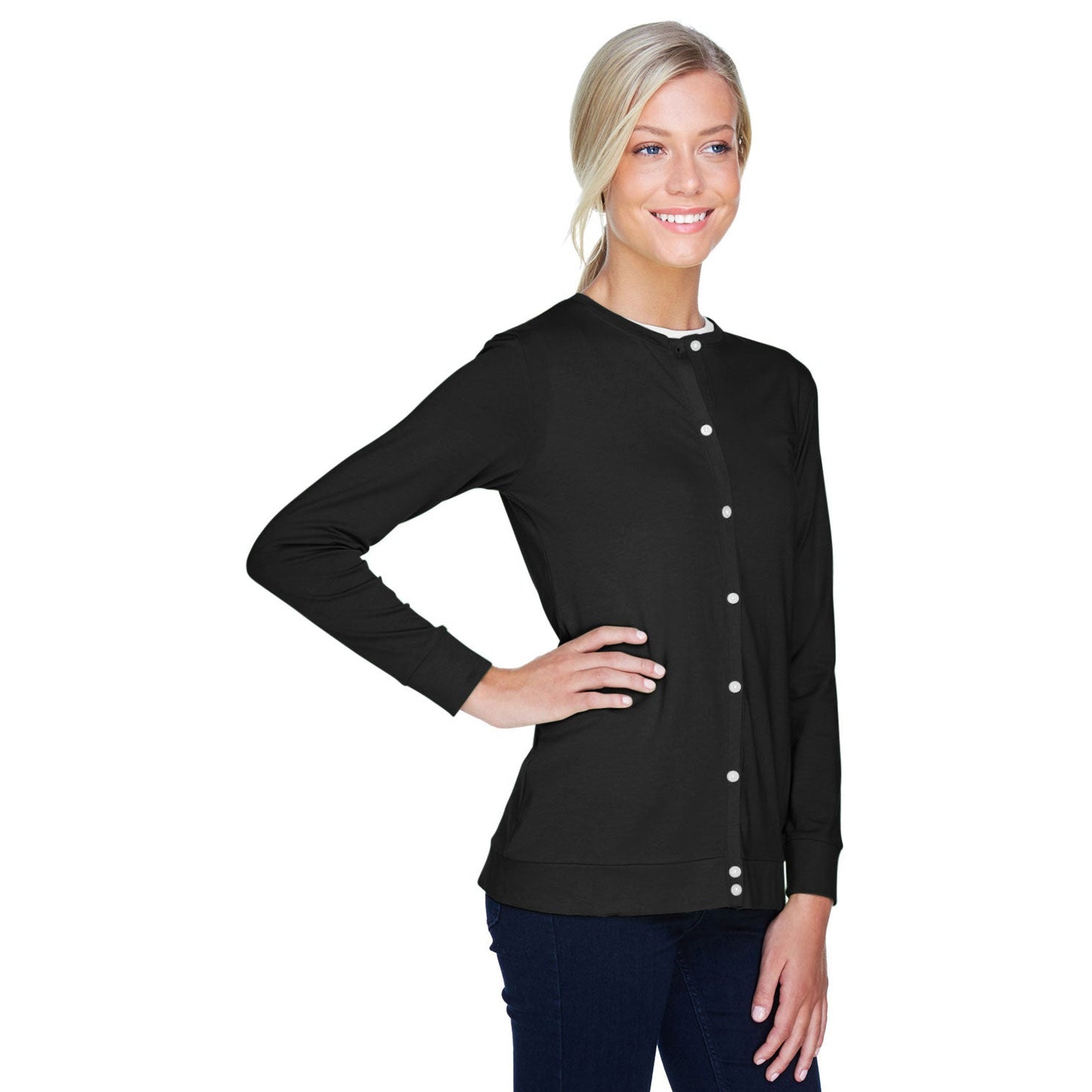 Black Cardigans - Devon & Jones - Stylish Fit Piece