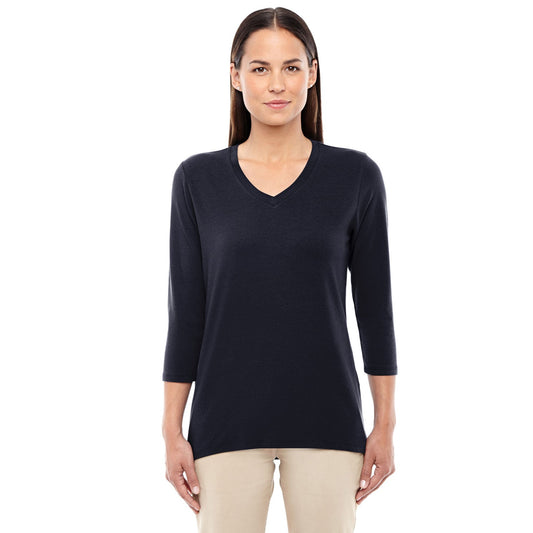 Black T-Shirt - Devon & Jones - Perfect Fit V-Neck