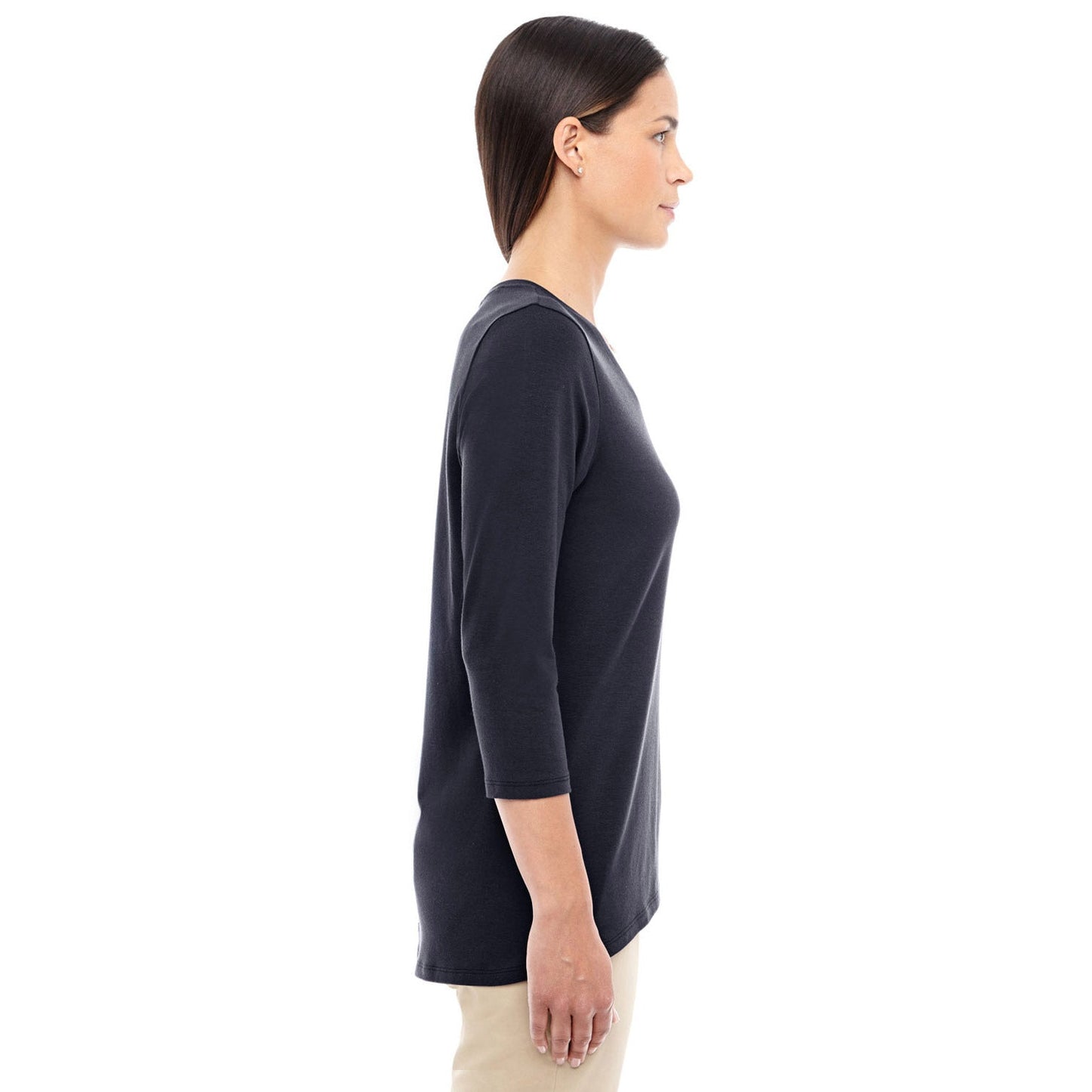 Black T-Shirt - Devon & Jones - Perfect Fit V-Neck